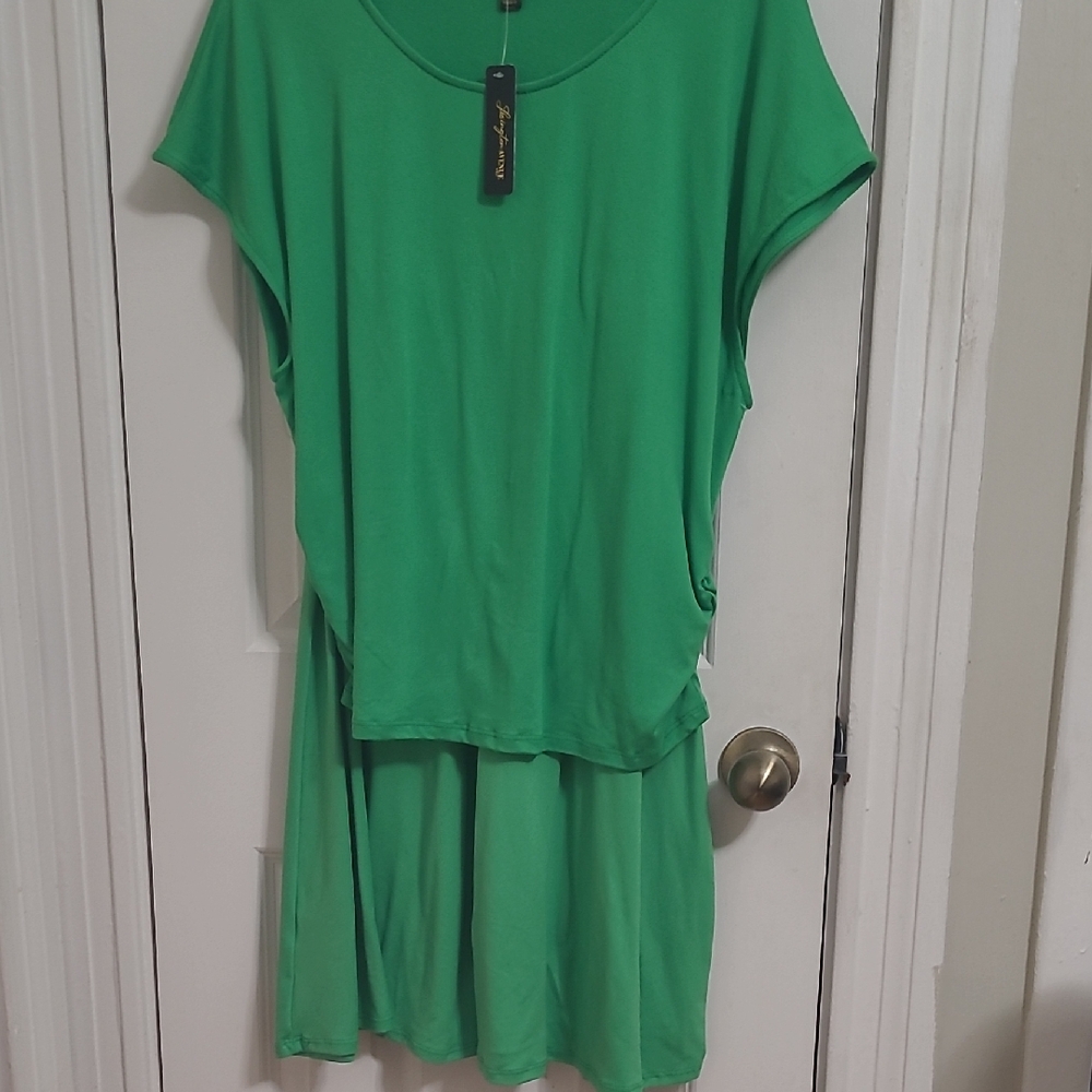 Vibrant Green Skirt Set